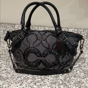 Coach Black and Silver Satchel